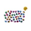 Seturi pentru Artizanat, Ochisori Colorati cu Gene, 12 mm, 30 Bucati