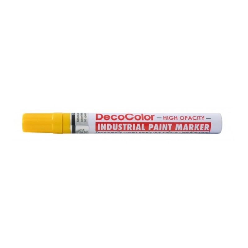 Marker Industrial Permanent, DecoColor Marvy Uchida, Galben, Varf 2 mm