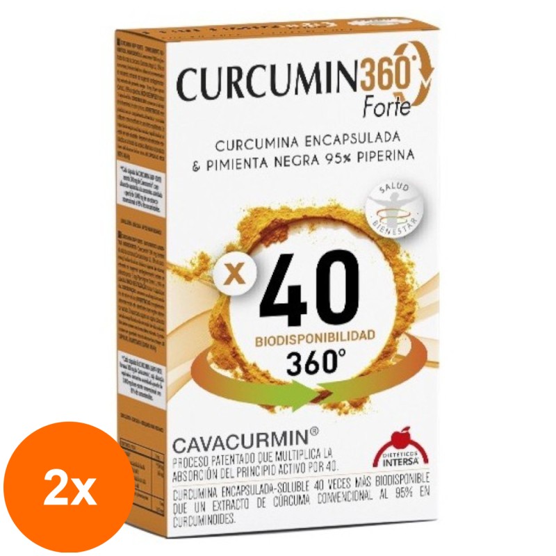 Set 2 x Curcumin - 360 Forte, 60 Capsule cavacurmin Dieteticos Intersa