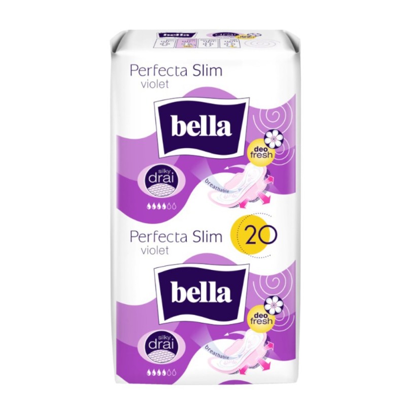 Absorbante Bella Perfecta Slim Violet Silk Drai Deo, 20 Bucati