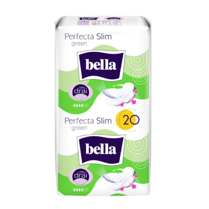 Absorbante Bella Perfecta Slim Green Silk Drai, 20 Bucati