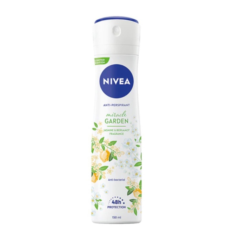 Deodorant Spray Nivea Miracle Garden, cu Iasomie si Bergamota, 150 ml