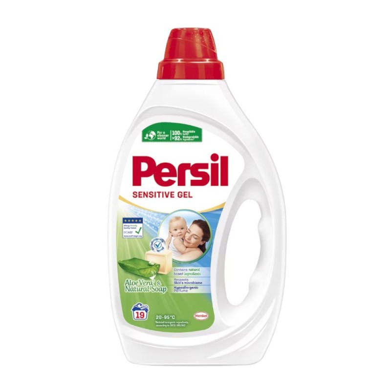 Detergent Lichid Persil Gel Sensitive, 855 ml, 19 Spalari
