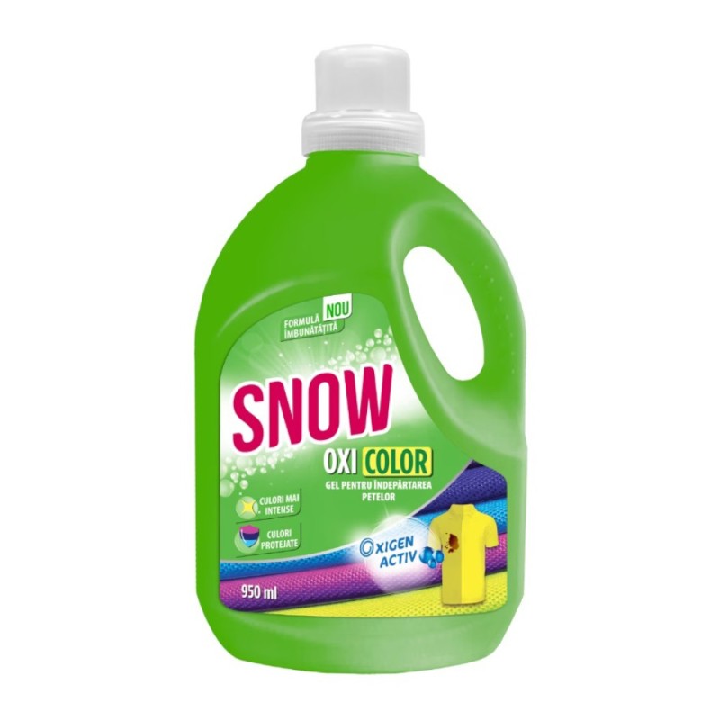 Solutie pentru Indepartarea Petelor, Snow Oxi Color Gel, 950 ml