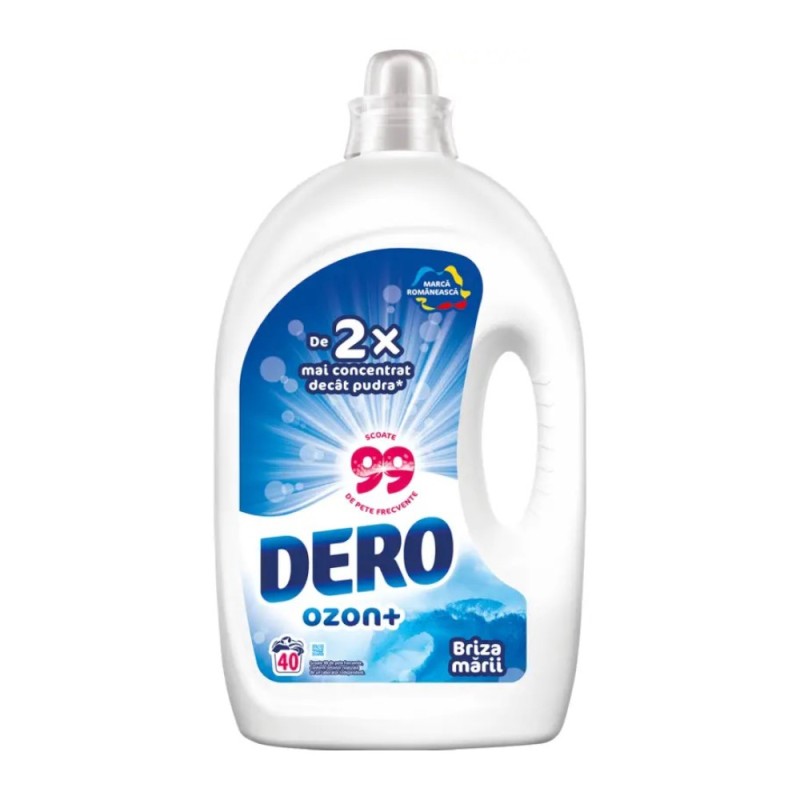 Detergent Lichid Dero Ozon si Briza Marii, 2 l, 40 Spalari