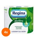Set 4 x Hartie Igienica Regina, Aloe Vera, 4 Role