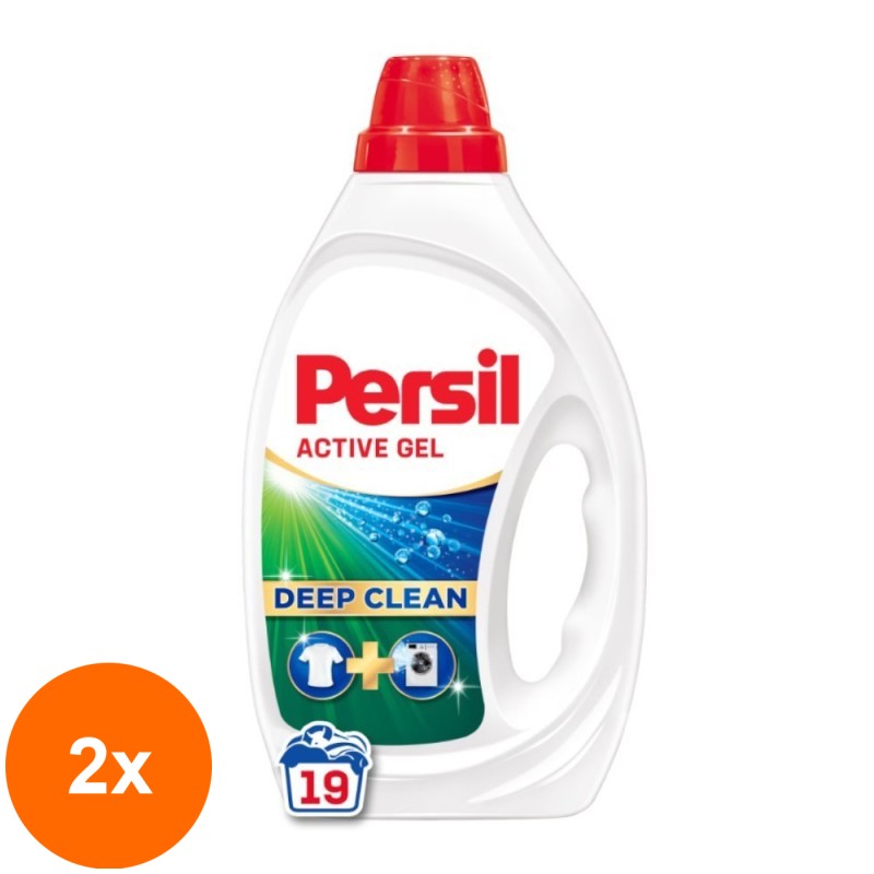 Set 2 x Detergent Lichid Persil Gel Deep Clean, 855 ml, 19 Spalari