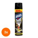 Set 3 x Spray cu Actiune Instanta Impotriva Gandacilor si Furnicilor Aroxol, 400 ml