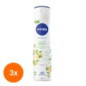 Set 3 x Deodorant Spray Nivea Miracle Garden, cu Iasomie si Bergamota, 150 ml