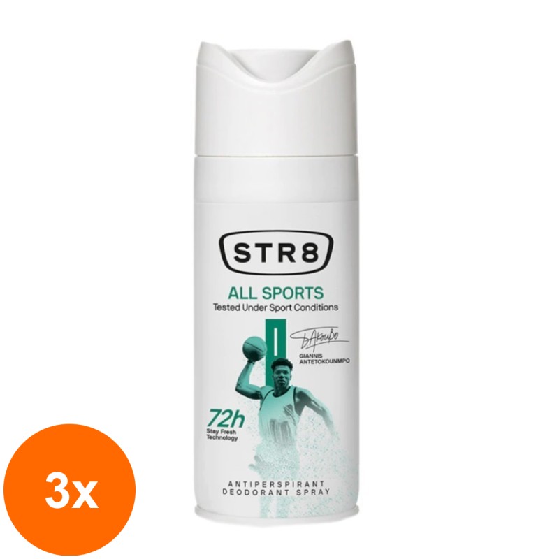 Set 3 x Deodorant Spray STR8, All Sports, 150 ml
