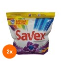 Set 2 x Detergent Capsule Gel Savex Color, 64 Capsule