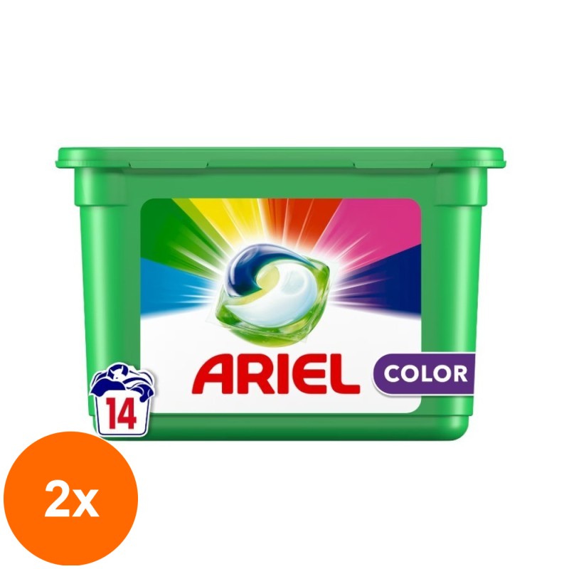 Set 2 x Detergent Capsule Ariel Color, 14 Capsule