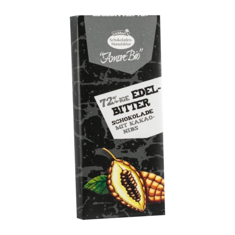 Ciocolata Amaruie Bio, Liebhart's Gesundkost, 72% Cacao, 40 g