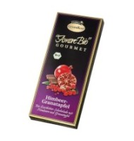 Ciocolata Amaruie Bio, Liebhart's Gesundkost, cu Zmeura si Rodie, 55% Cacao, 100 g
