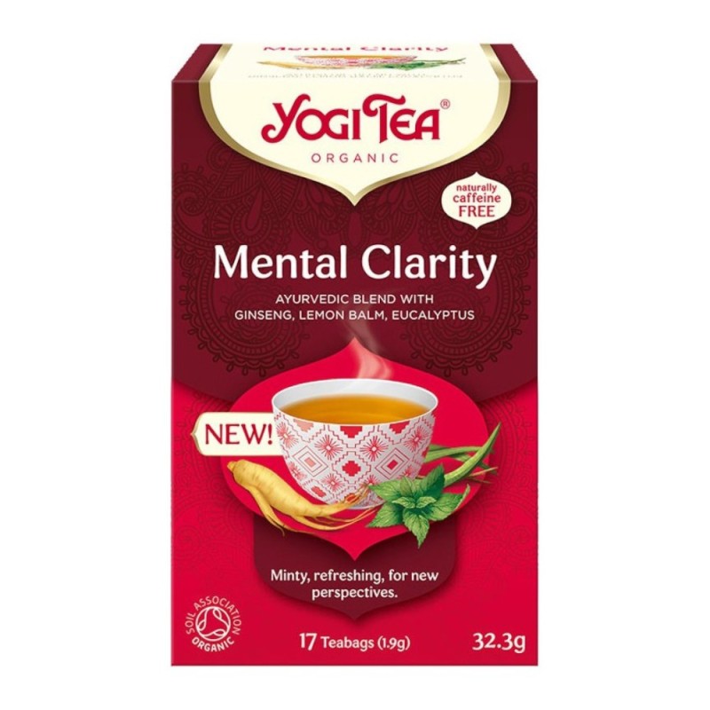 Ceai Bio, Yogi Tea, Mental Clarity, 17 Plicuri x 1.9 g