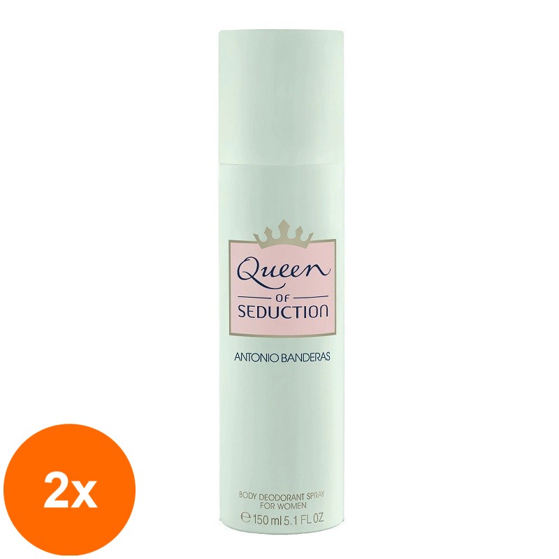 Set 2 x Deodorant Spray Antonio Banderas Queen Of Seduction, Femei, 150 ml
