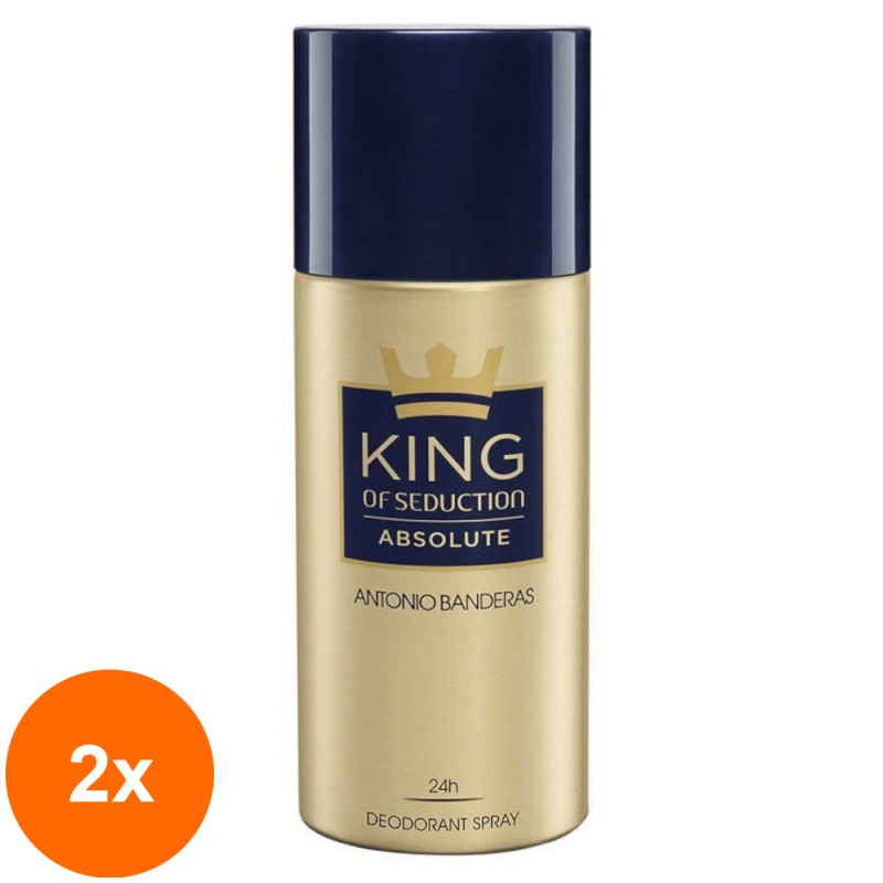 Set 2 x Deodorant Spray King Of Seduction Abs Antonio Banderas 150 ml