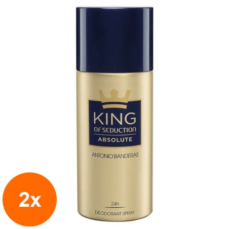 Set 2 x Deodorant Spray King Of Seduction Abs Antonio Banderas 150 ml...
