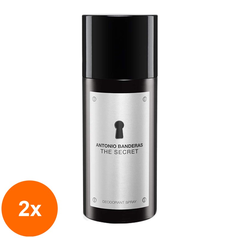 Set 2 x Deodorant Spray Antonio Banderas Secret For Men, Barbati, 150 ml