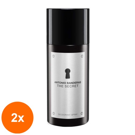 Set 2 x Deodorant Spray Antonio Banderas Secret For Men, Barbati, 150 ml...