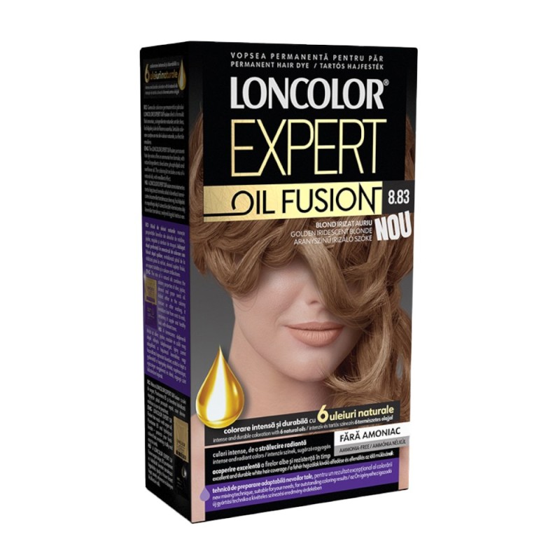 Vopsea de Par Permanenta Loncolor Expert Oil Fusion, 8.83 Blond Irizat Auriu, 100 ml