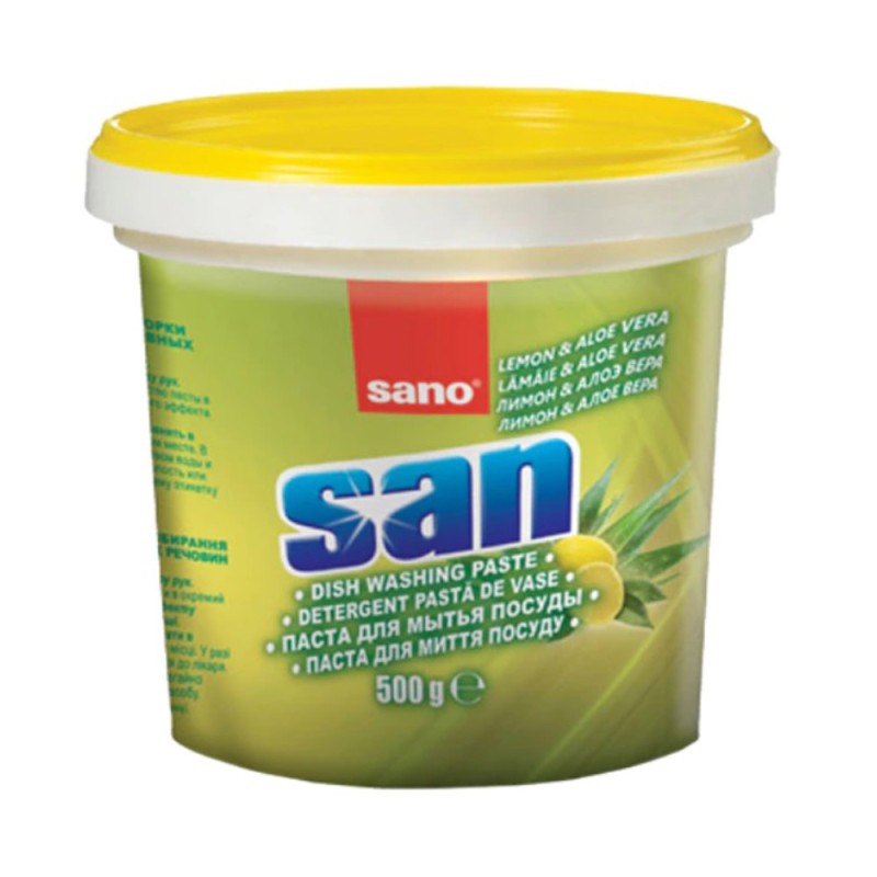 Detergent de Vase Pasta, Sano, Lamaie si Aloe Vera, 500 g