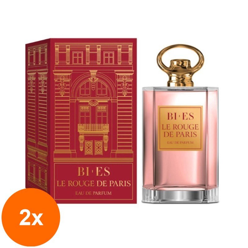 Set 2 x Apa de Parfum Bi-es, Le Rouge de Paris, Femei, 100 ml
