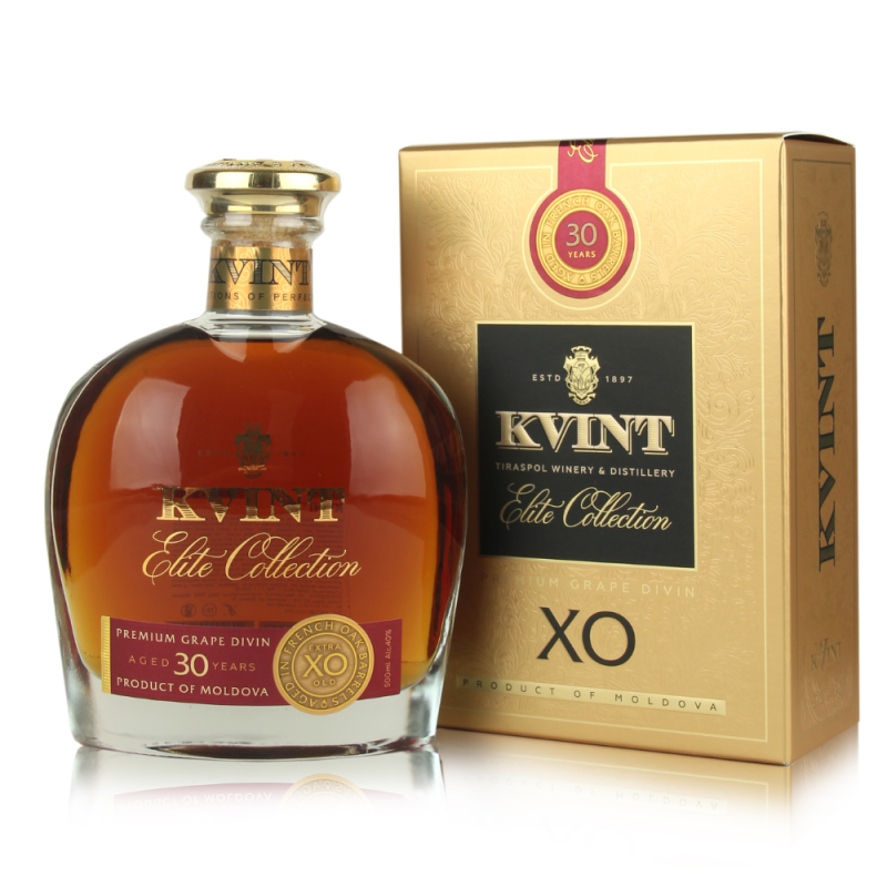 Coniac Kvint Elite Collection 30 Ani XO, in Cutie, 40% Alcool, 0.5 l