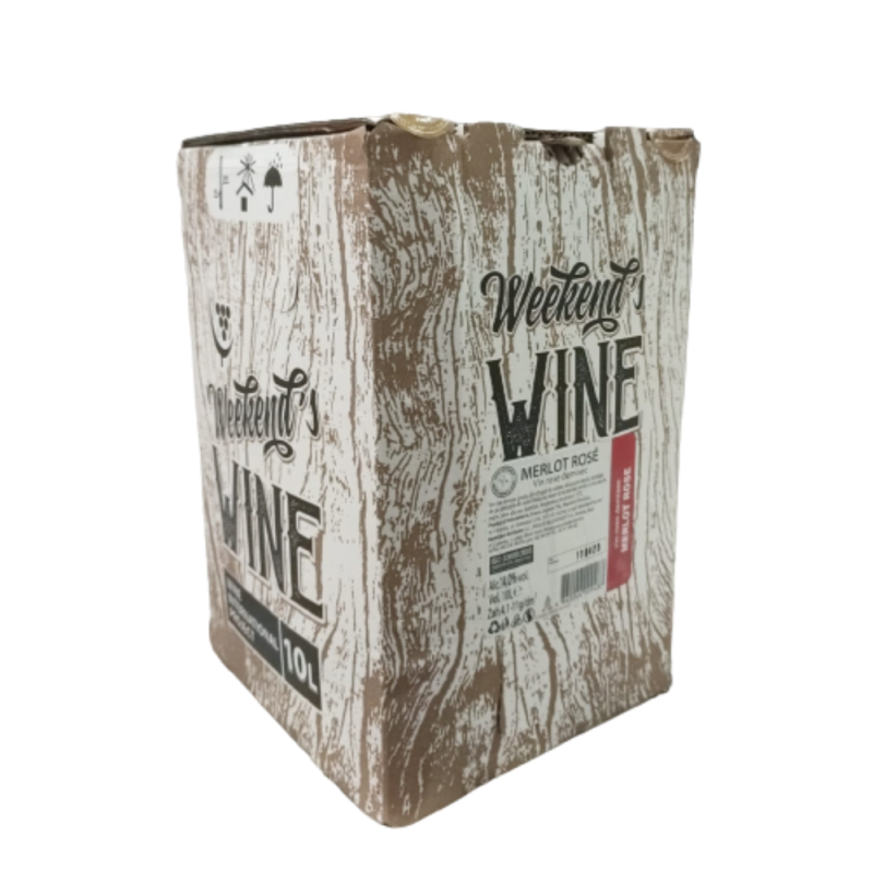 Vin Vinaria Ungheni Weekends Wine, Merlot, Rose Demisec, 10 l