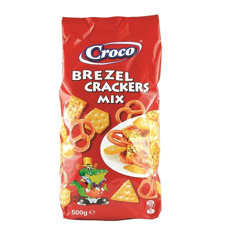 Covrigei si Biscuiti Sarati Croco Mix Brezel&Crackers 500 g