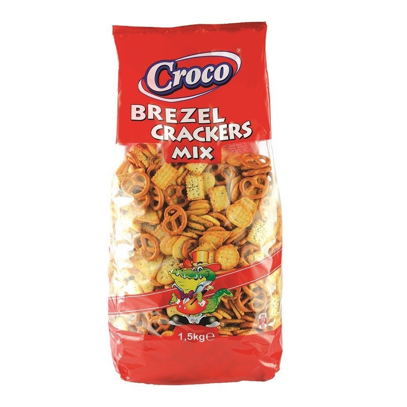 Covrigei si Biscuiti Sarati Croco Mix Brezel&Crackers 1.5 kg