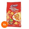Set 6 x Covrigei si Biscuiti Sarati Croco Mix Brezel&Crackers 250 g