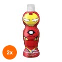 Set 2 x Gel de Dus si Sampon Copii Iron Man, cu Figurina 1D, 400 ml