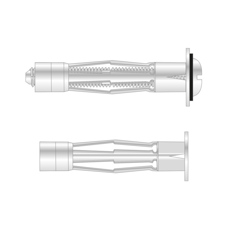 Set 100 x Dibluri Rigips Metalice de Expansiune cu Surub M5x65 I ...