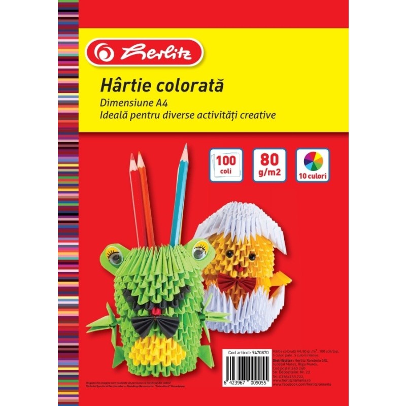 Hartie Color A4 80 Gr, TOP...