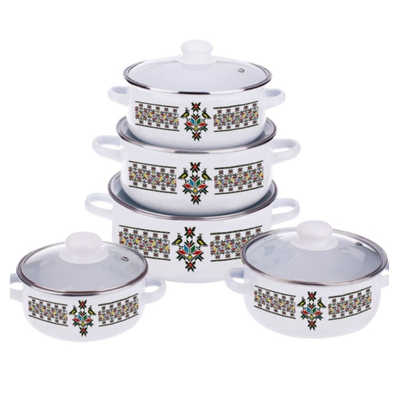 Oale Emailate cu Capace din...