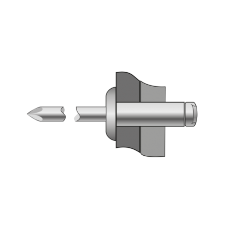 Pop-nituri Standard Cap Bombat Aluminiu Otel-6.4 X 12...