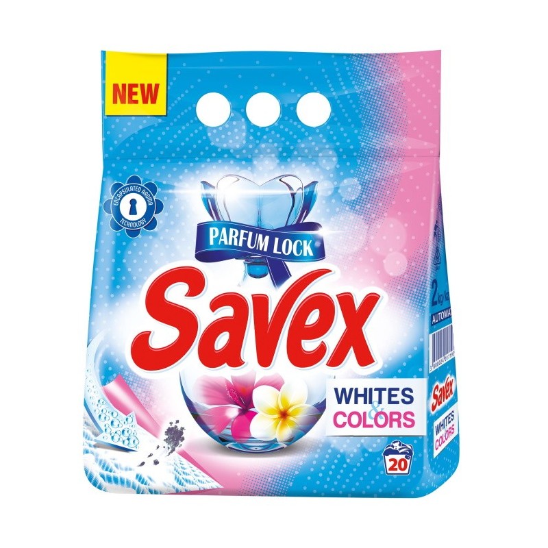 Detergent Automat Savex 2 Kg, 20 Spalari, White&Colors