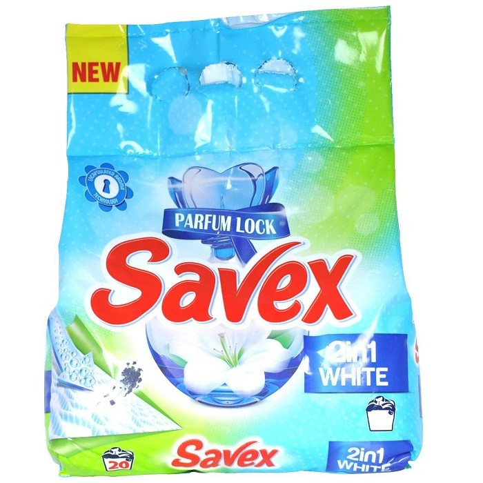 Detergent Automat Savex 1.8 Kg, 2 In 1 White title=Detergent Automat Savex 1.8 Kg, 2 In 1 White
