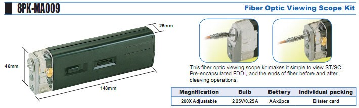 Tester pentru Cabluri Optice St/sc/fc