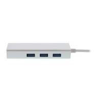 Adaptor USB-C La Gigabit Ethernet si 3x USB3.0