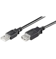 Cablu Extensie USB 2.0 A Tata - USB 2.0 A Mama, Negru, 0.3m, Goobay