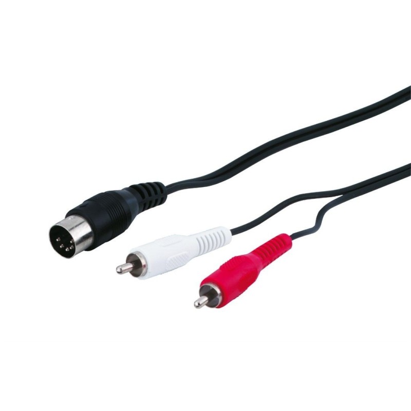 Cablu audio 2 x RCA Tata - 5 Pin DIN Tata, 1,5m, Goobay