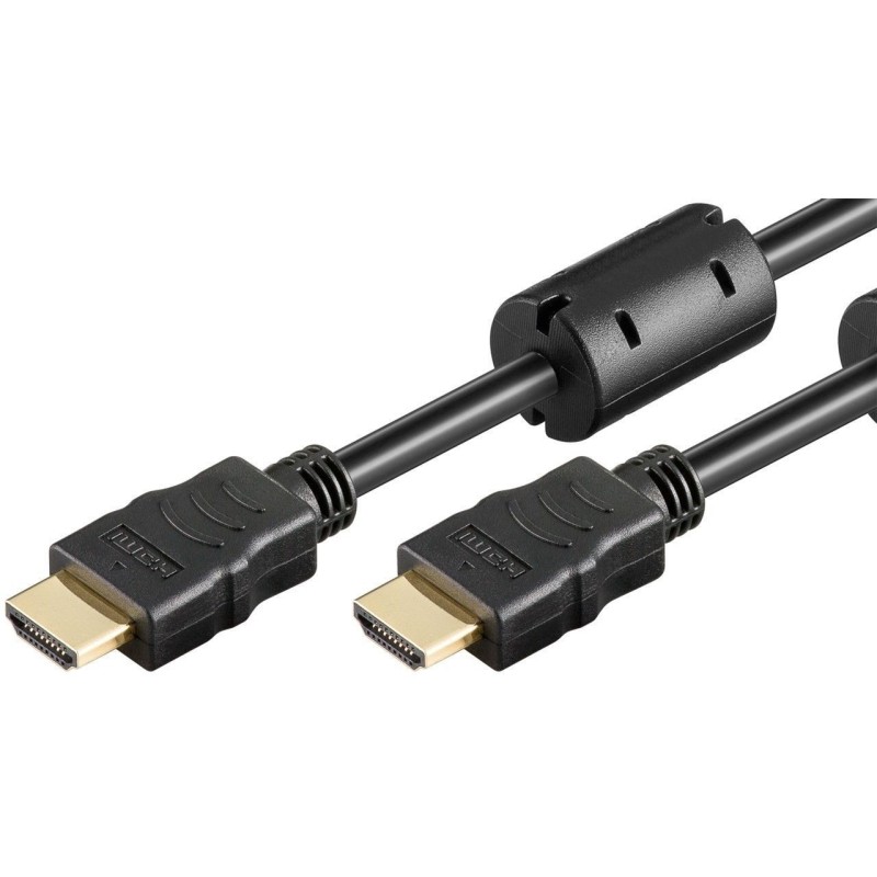 Cablu HDMI Tata - HDMI Tata, cu Ethernet, Contacte Aurite, 10m, Goobay