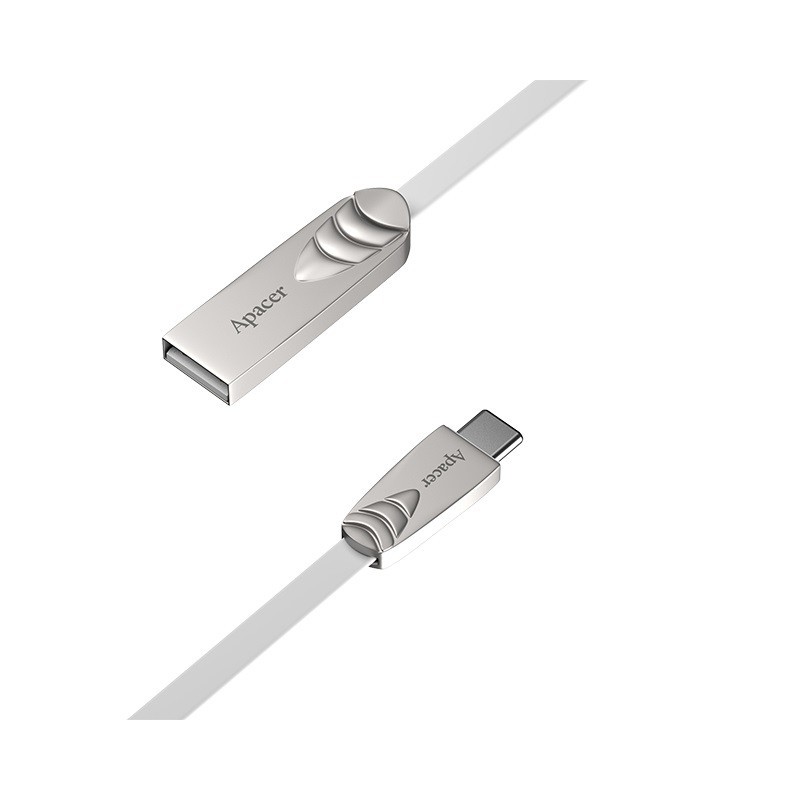 Cablu USB 2.0 A Tata - USB-C Tata, 1m, Argintiu, DC112, Apacer