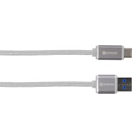 Cablu USB Steel Line Skross Conector USB-C Argintiu 1m