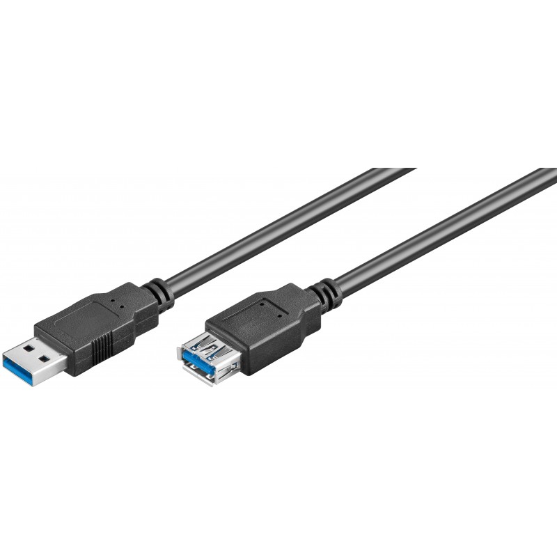 Cablu Extensie USB 3.0 A Tata - USB 3.0 A Mama, 1.8m, Negru, Goobay