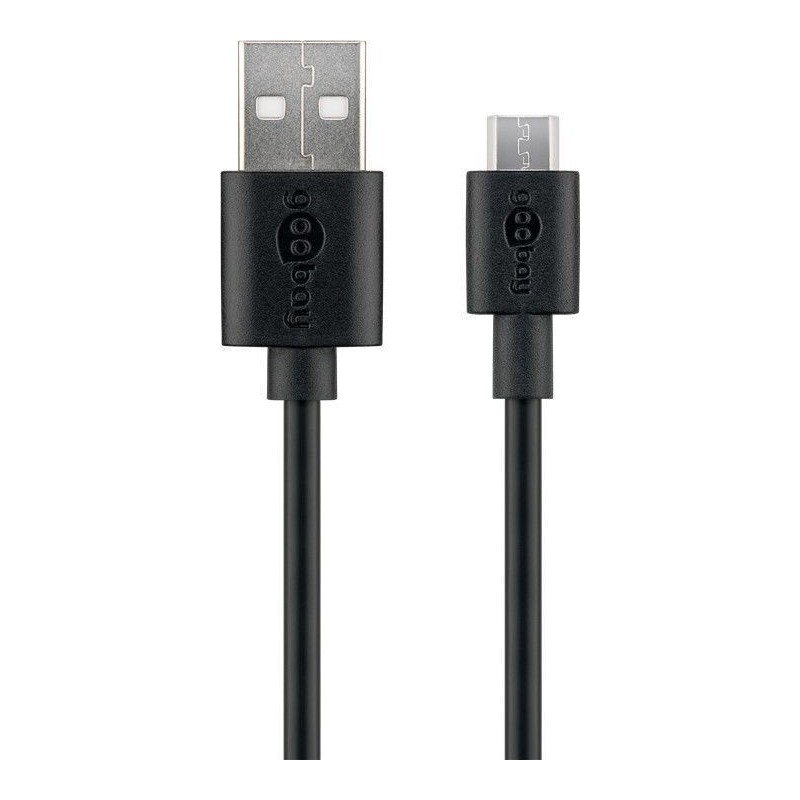 Cablu USB 2.0 A Tata - Micro USB-B Tata, 1m, Goobay