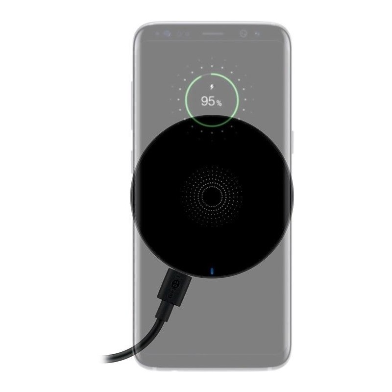 Incarcator fara Fir Wireless (5 W), Negru- pentru Telefoane Inteligente si Dispozitive Standard Qi