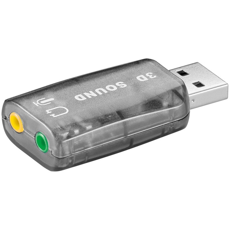 Adaptor Sunet USB 2.0 A Tata - 2 x Jack 3.5 Mama, Goobay